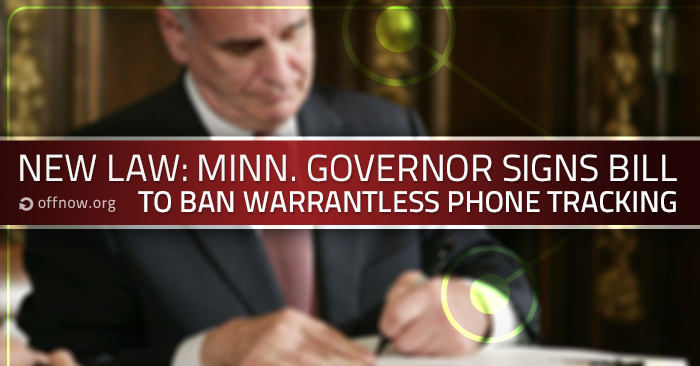 New Law: Minn. Governor signs bill to ban warrantless cellphone tracking