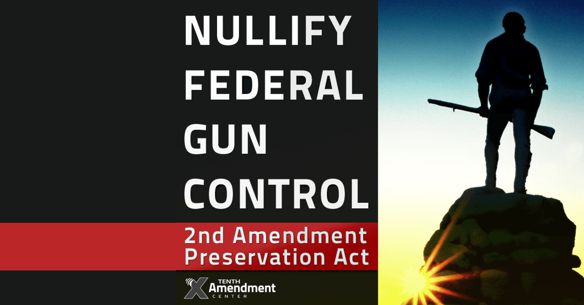 State legislatures move to nullify federal gun control.