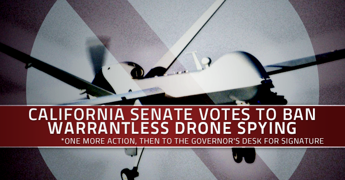 California Senate  Bans Warrantless Drone Surveillance