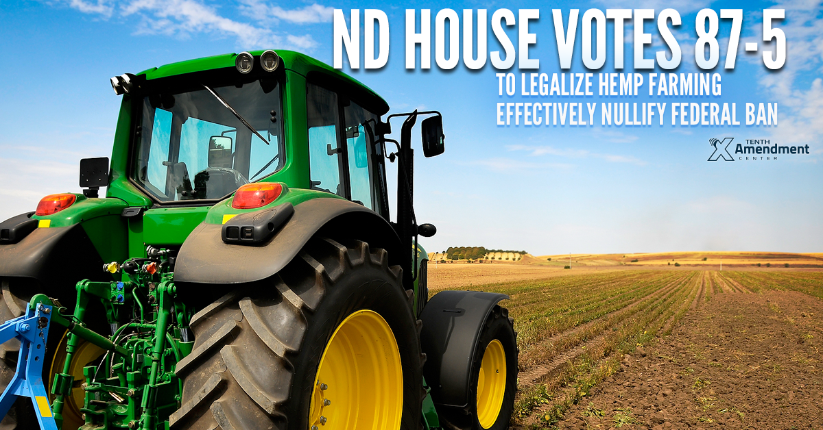North Dakota House Votes 87-5 to Legalize Hemp Farming, Effectively Nullify Federal Ban