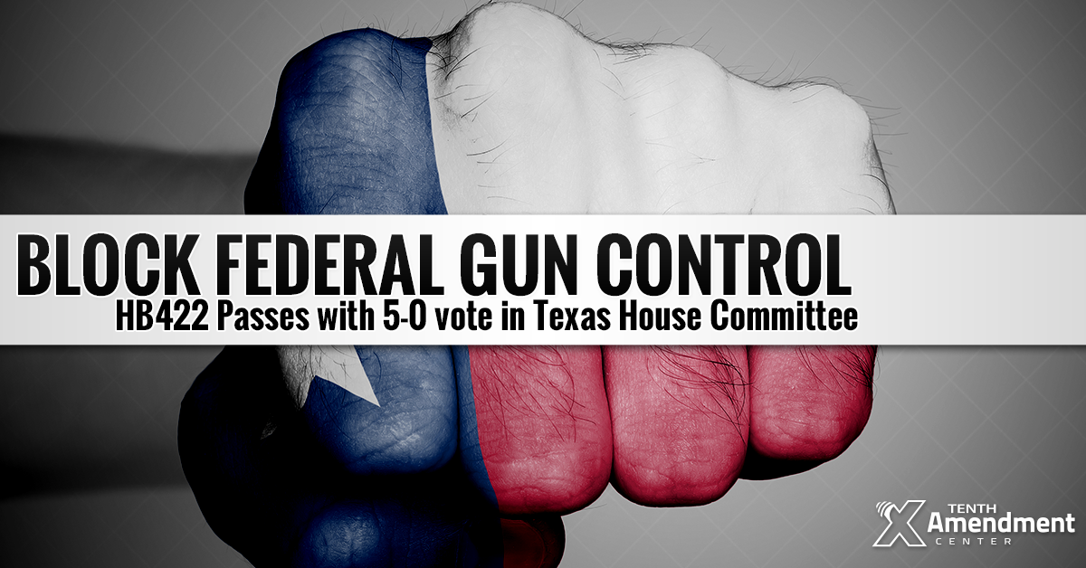 Texas Bill to Help Block Enforcement of Federal Gun Control Passes Committee 5-0