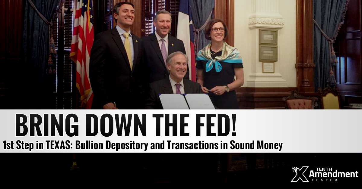 Signed by the Governor: Texas Law Establishes Bullion Depository, Helps Facilitate Transactions in Gold and Silver