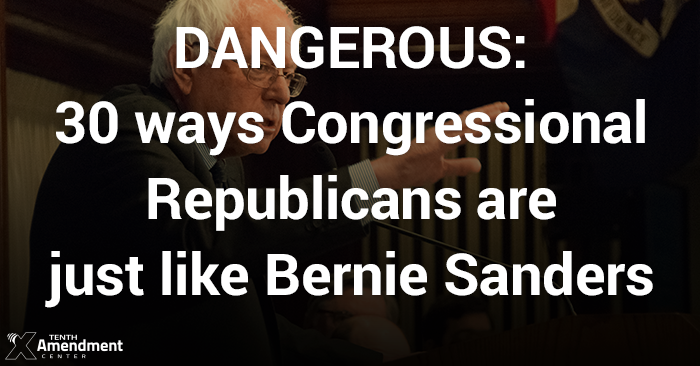30 Ways Congressional Republicans are the Same as Socialist Bernie Sanders