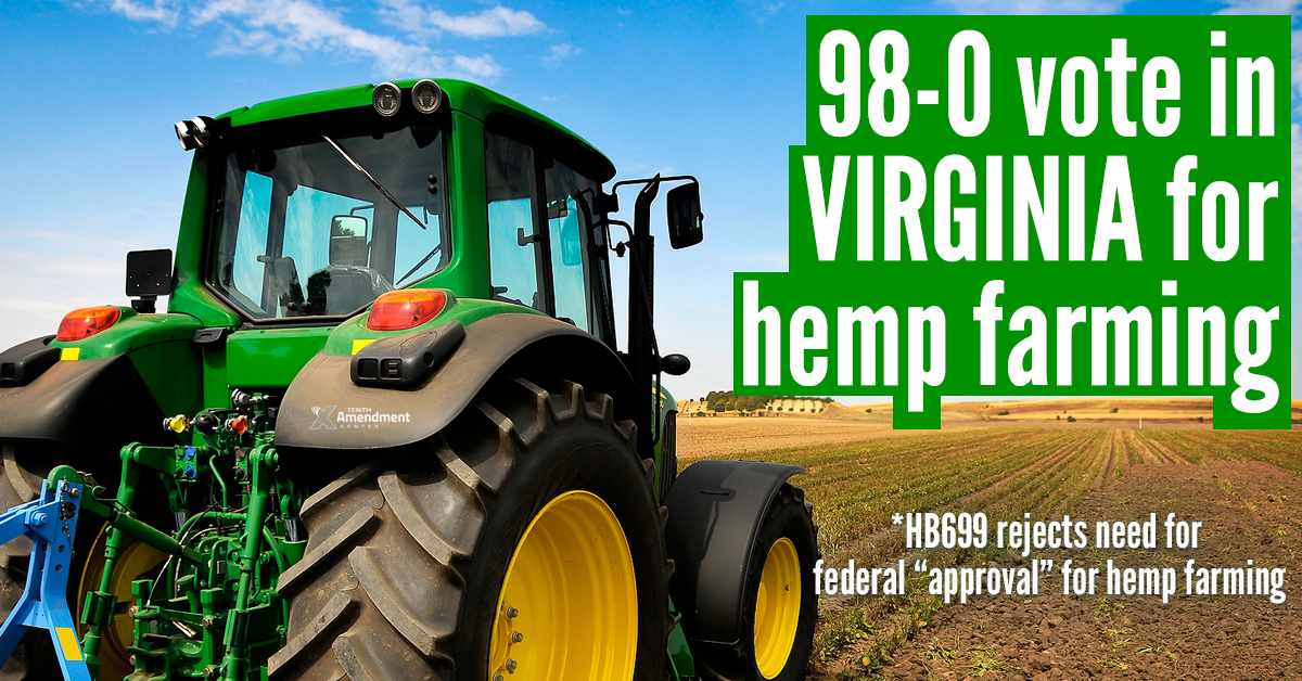 Virginia House Passes Bill to Authorize Hemp Farming, 98-0