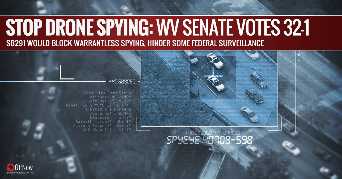 West Virginia Bill to Block Warrantless Drone Spying Passes Senate 32-1