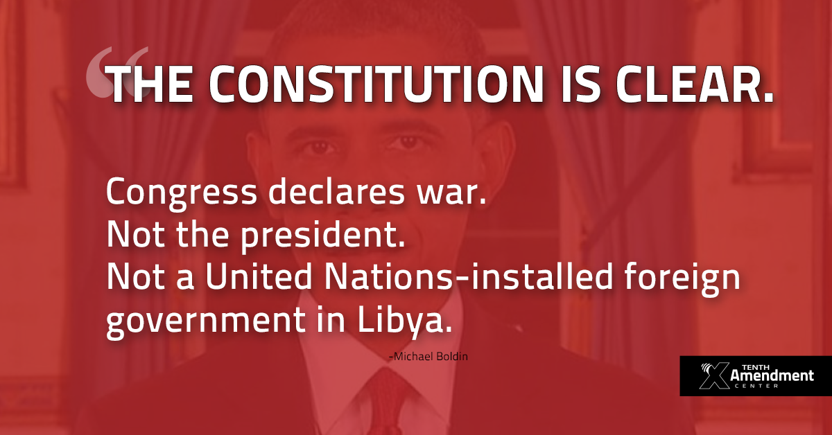 More Unconstitutional War in Libya