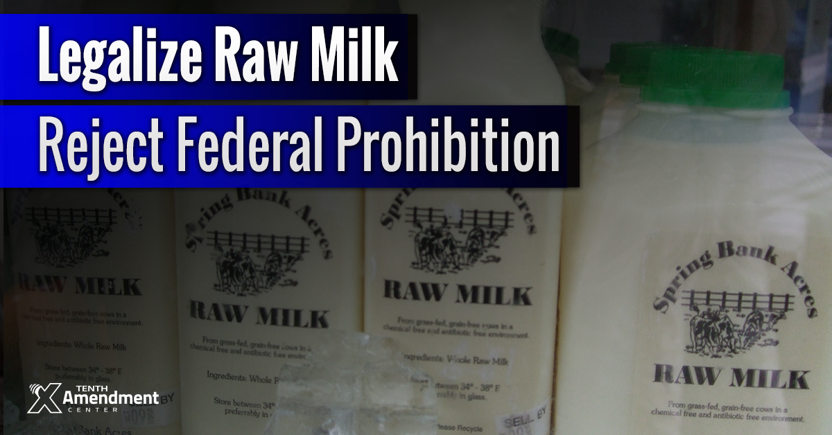 Massachusetts Bill Would Expand Raw Milk Sales; Another Step to Nullify Federal Prohibition Scheme
