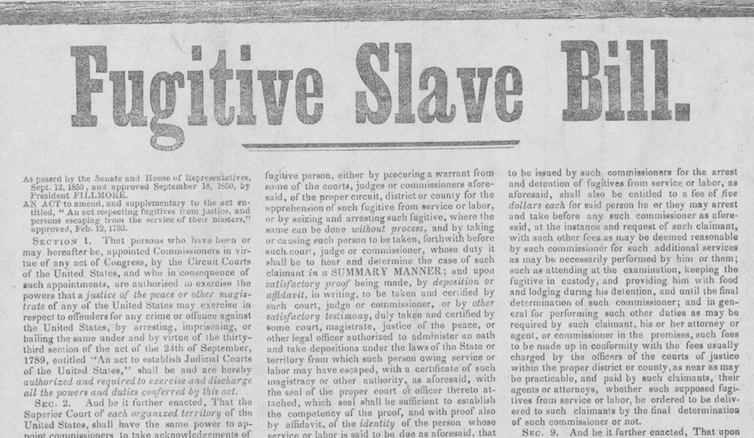 Today in History: Military Enforcement of Fugitive Slave Act Suspended