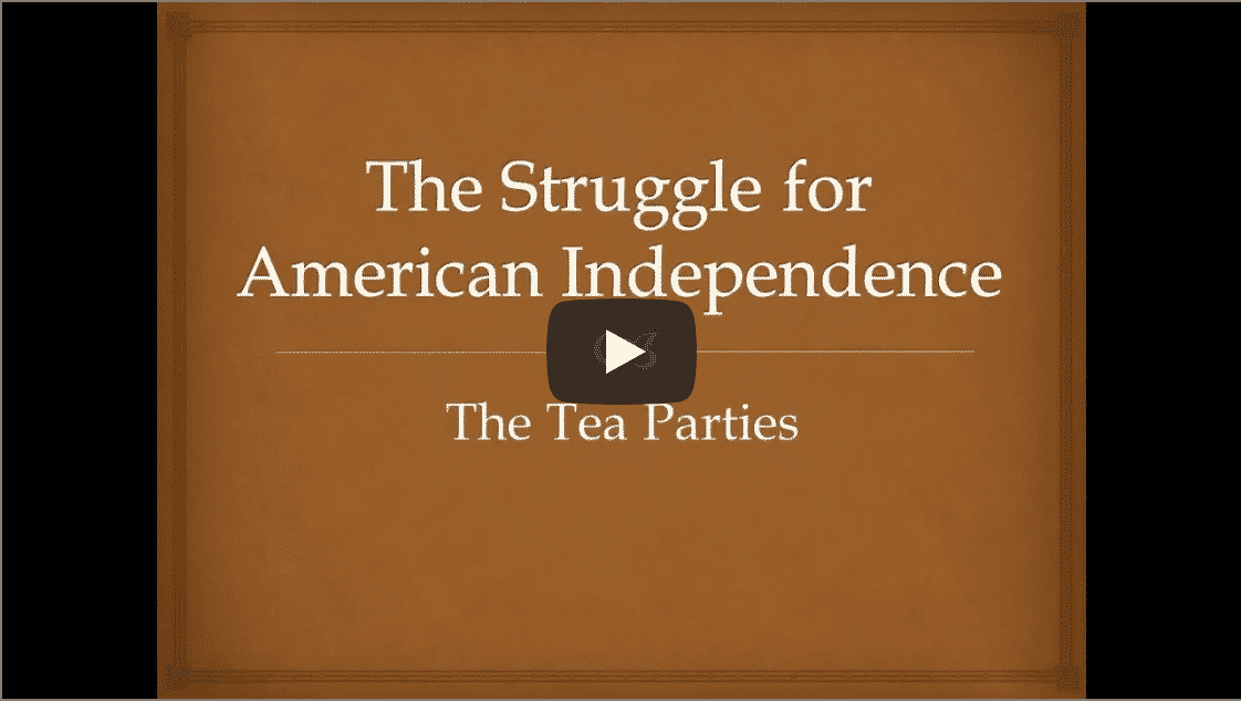 The Struggle for American Independence: The Tea Parties