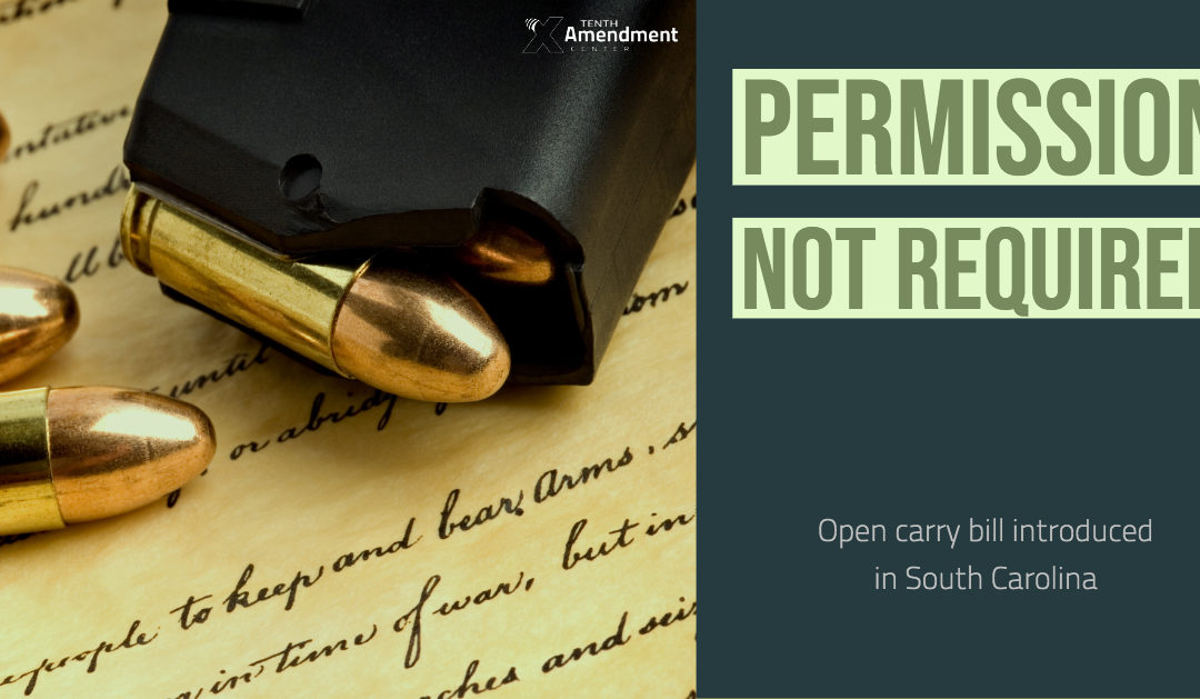 Permission not Required: “Open Carry” Bill Filed in South Carolina House