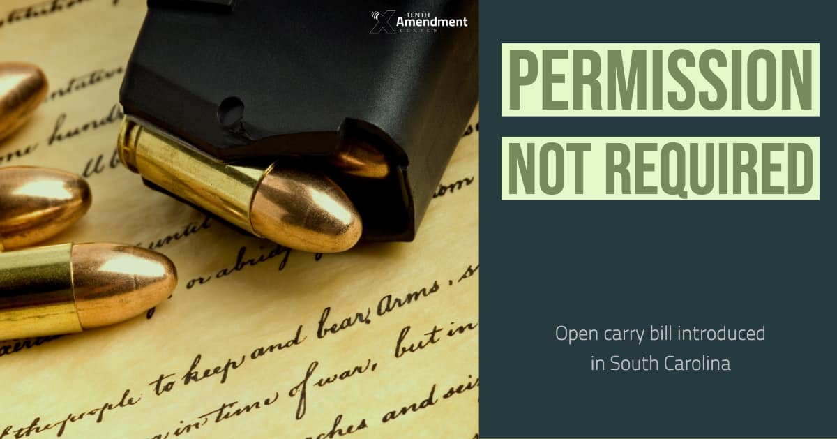 Permission not Required “Open Carry” Bill Filed in South Carolina