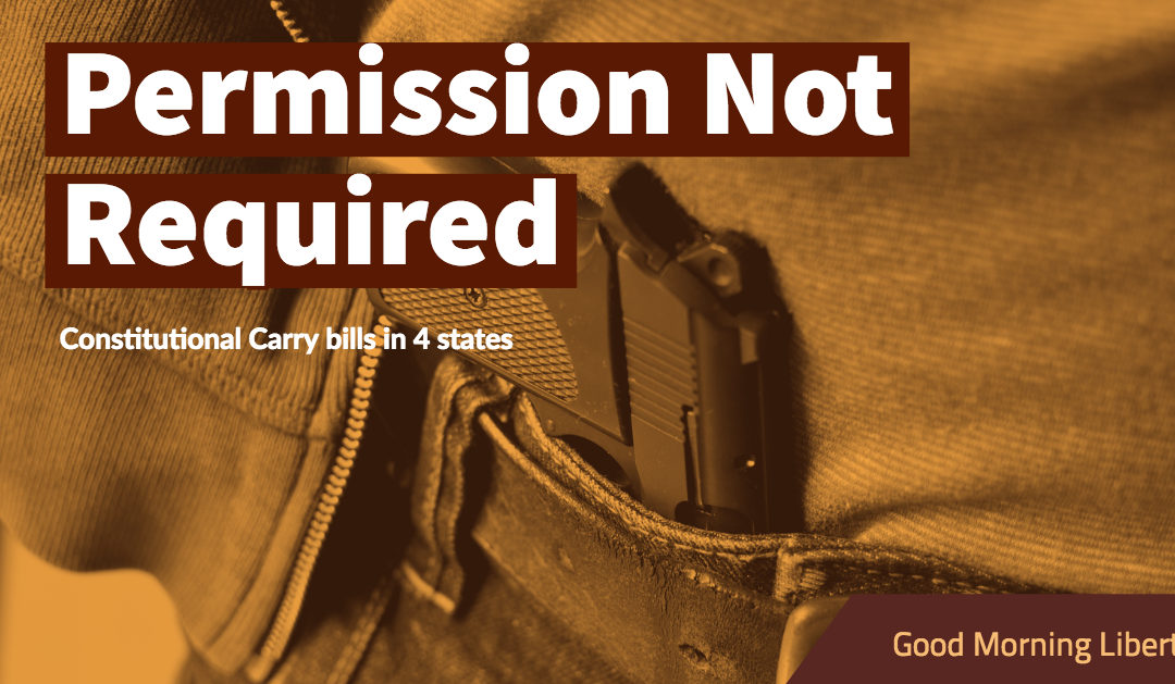 “Constitutional Carry” bills introduced in 4 states: Good Morning Liberty 01-07-19
