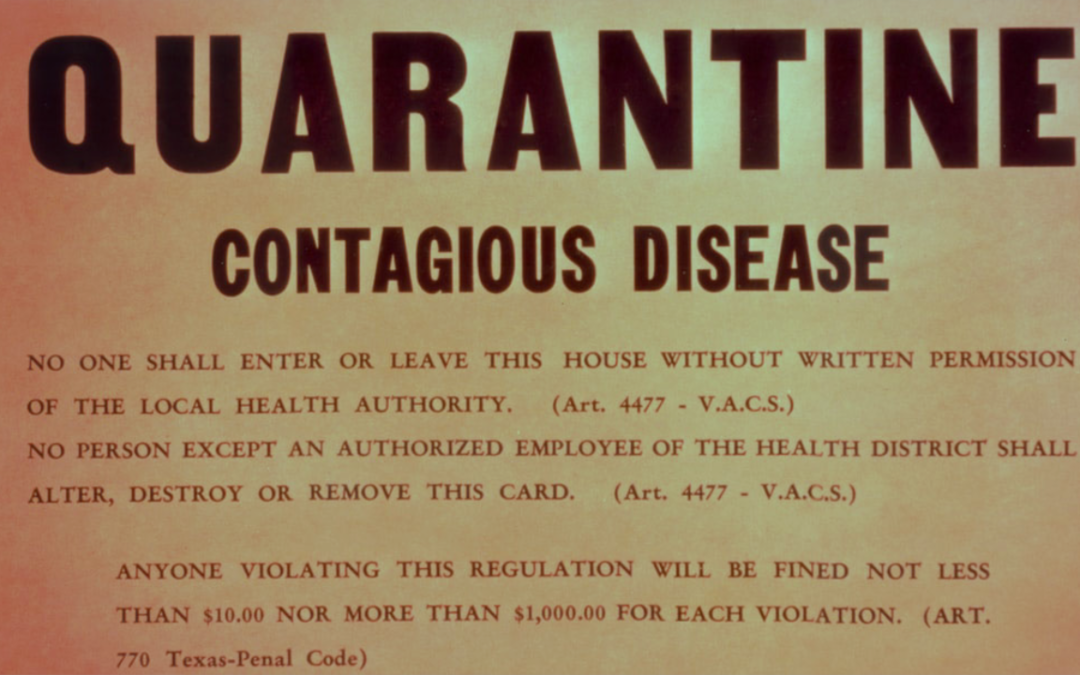 Quarantine: States, Feds and the Constitutions