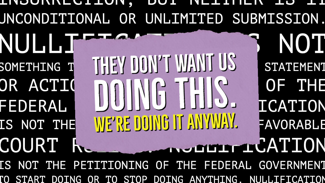 Nullify! They Don’t Want us Doing This. We’re Doing it Anyway