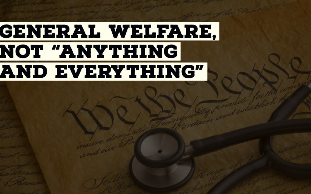 The general Welfare Clause: An Introduction