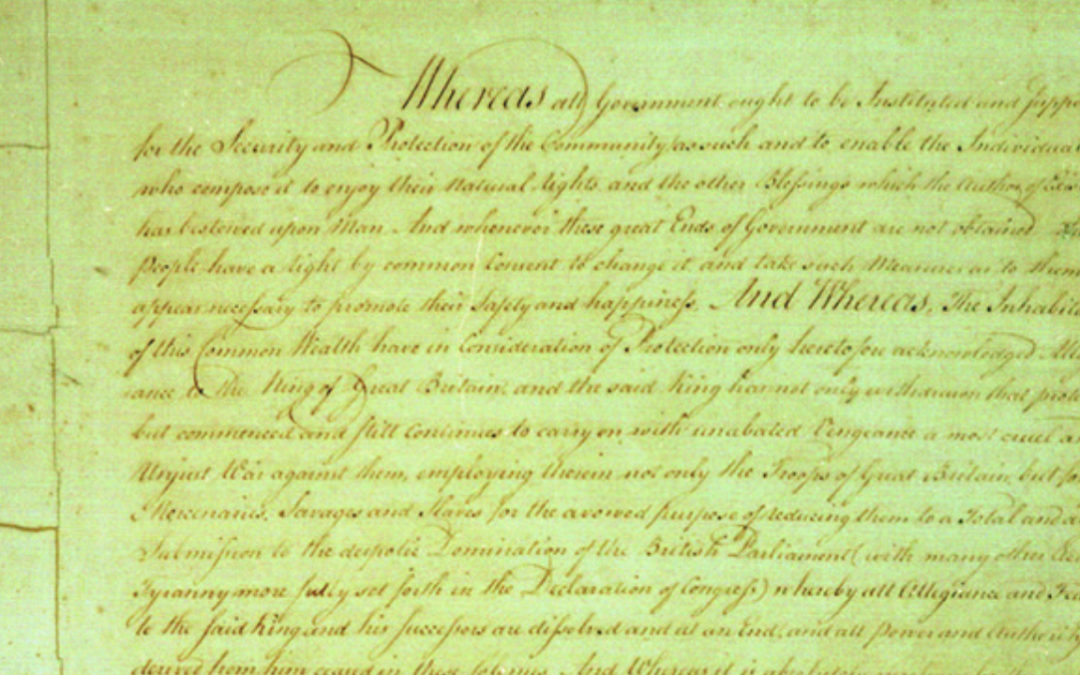 Today in History: Work Begins on Pennsylvania Constitution of 1776