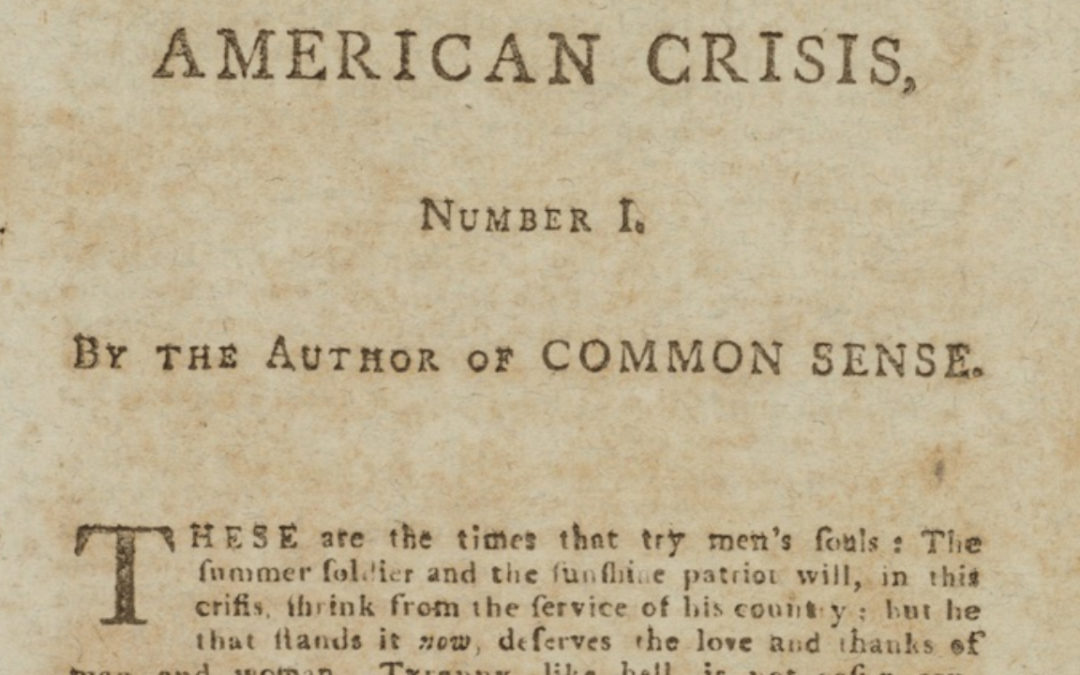 Today in History: Thomas Paine Publishes First Chapter of “The American Crisis”