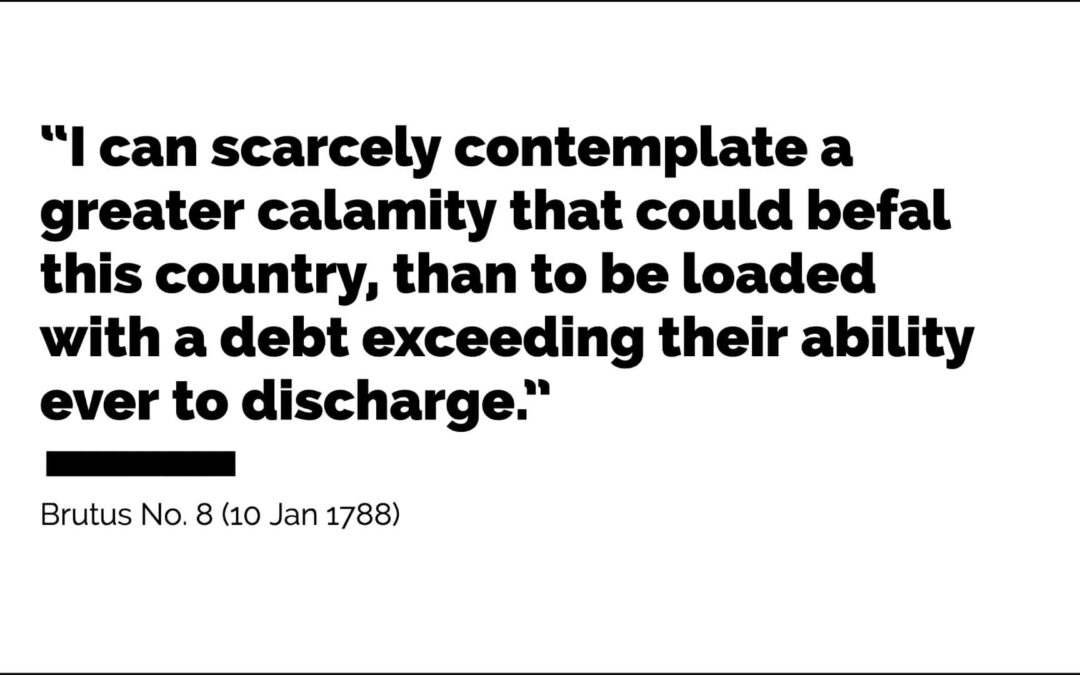 The National Debt is a National Calamity