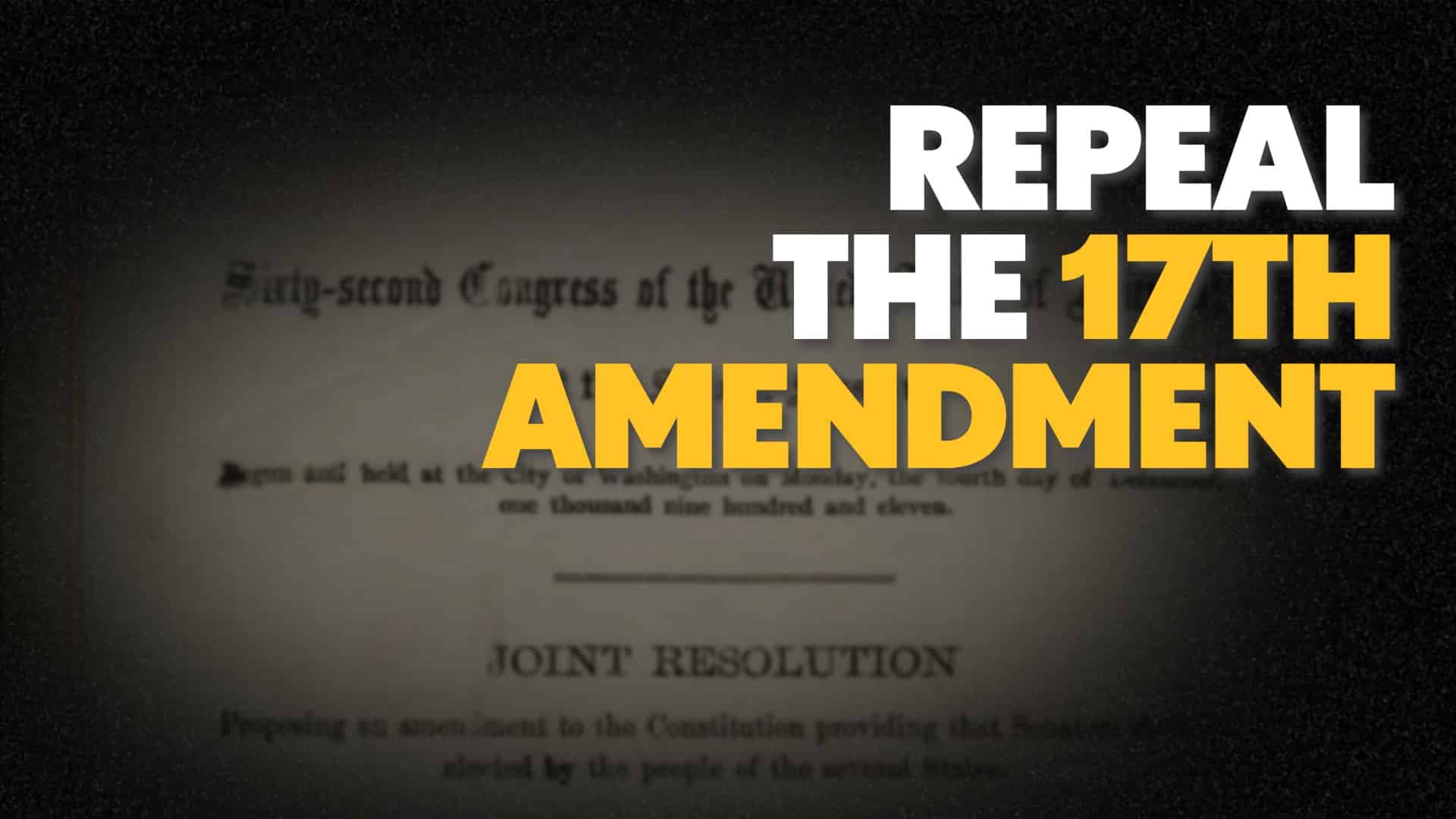 The 17th Amendment Broke the Founders Kill Switch